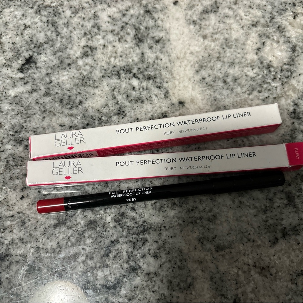 1-pc Full-size LAURA GELLER POUT PERFECTION WATERPROOF LIP LINER ~RUBY 2g NIB